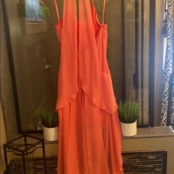 Hailey coral formal high/low maxi dress - Picture 6 of 7